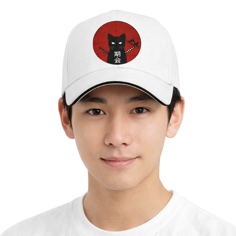 Casquette Japonaise Avec Chat Ninja