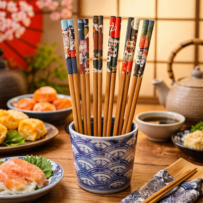 Baguette Japonaise Maneki-Neko En Bambou