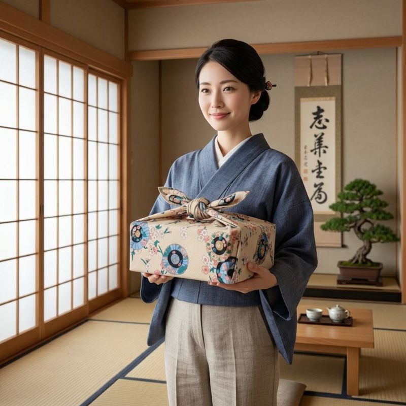 Furoshiki Japonais À Imprimés Traditionnels