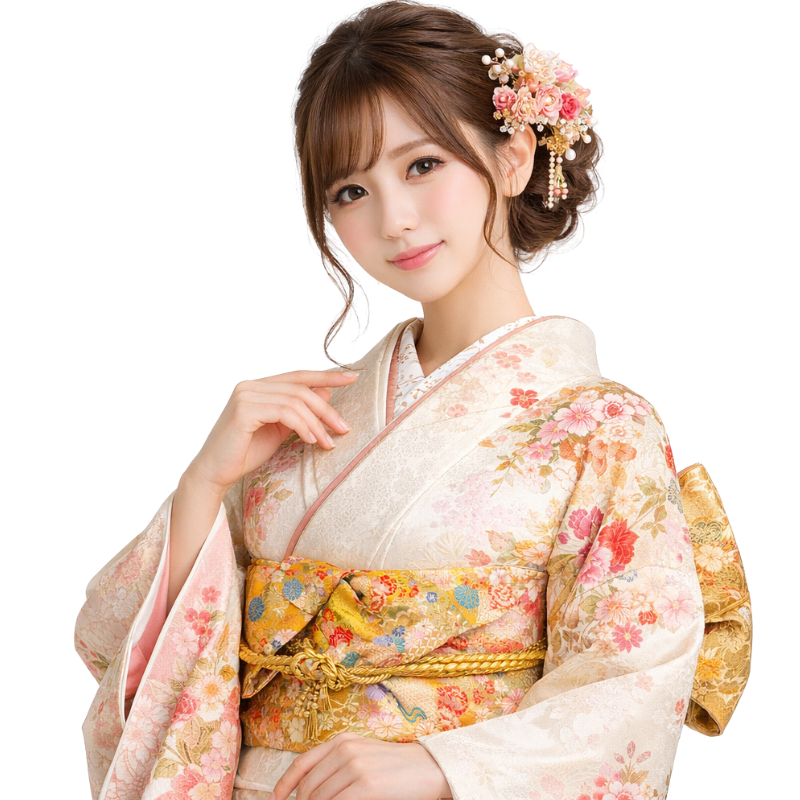 Ceinture Obi Japonaise Motif Fleuri
