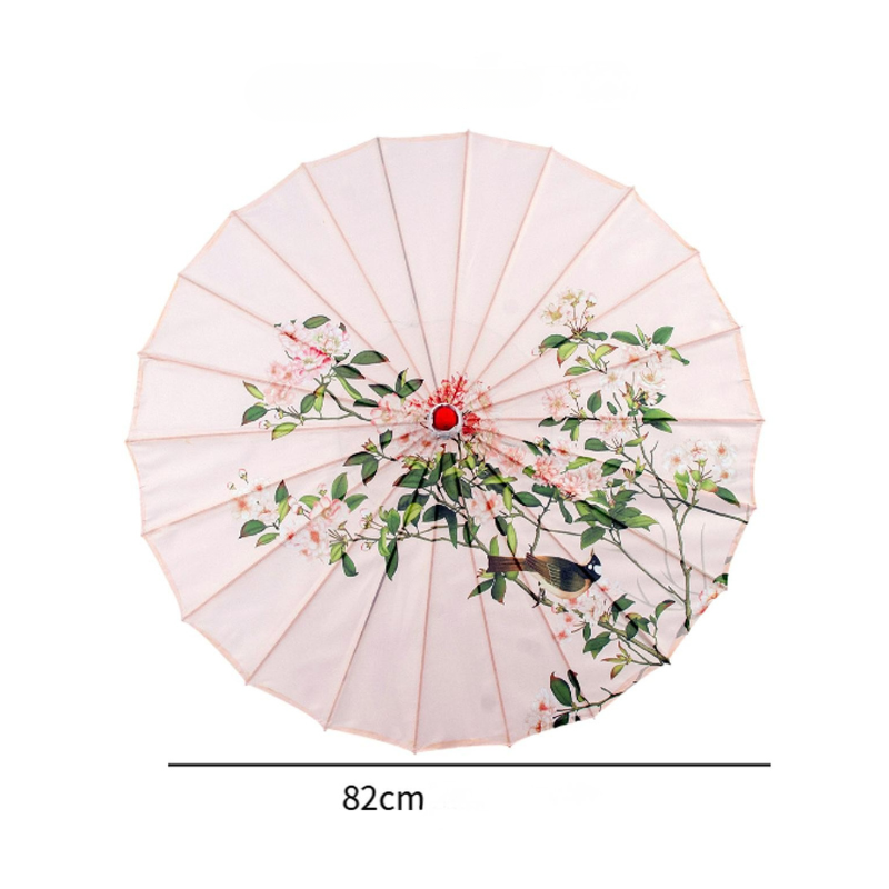 Parapluie Japonais Élégant Avec Motif Sakura Et Oiseau