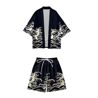 Ensemble Kimono Moderne, ensemble kimono à motif vague