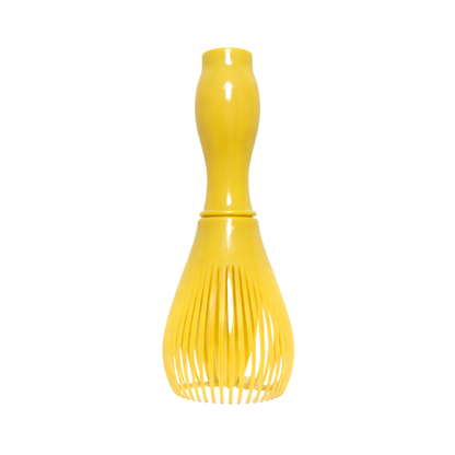 Fouet Matcha En Résine Jaune Avec Brins Flexibles, Fouet Matcha En Résine Jaune