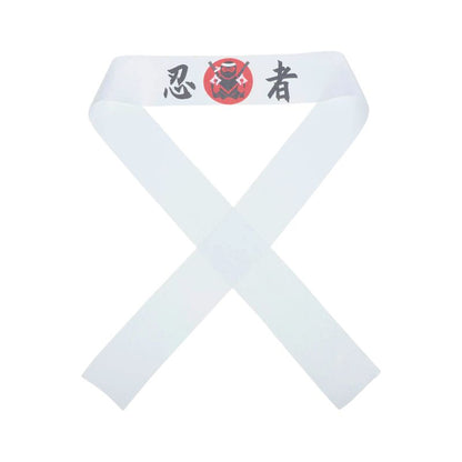 Hachimaki Japonais Moderne Avec Motif Ninja Et Kanji, Hachimaki japonais