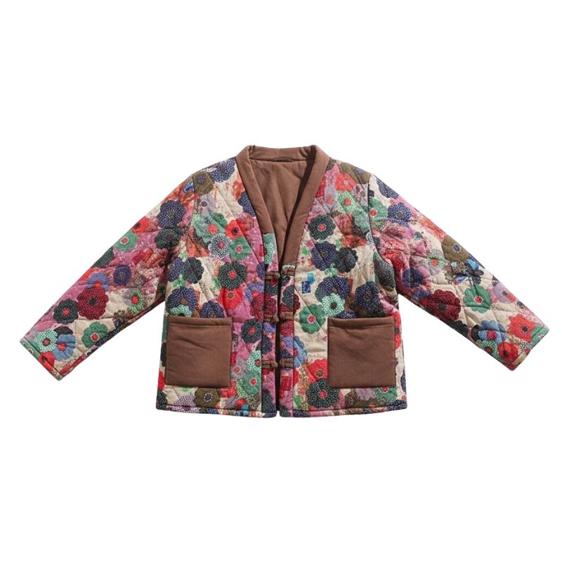 Hanten Femme Multicolore En Motif Floral Artistique, hanten femme à motif