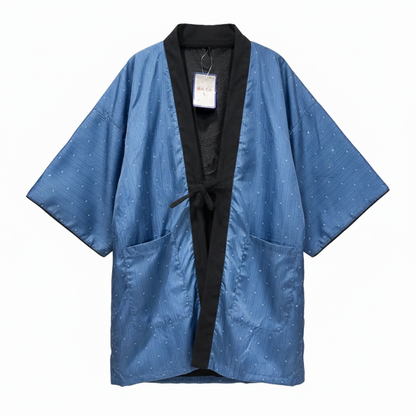 Hanten Homme Style Japonais Uni Bleu, hanten homme bleu