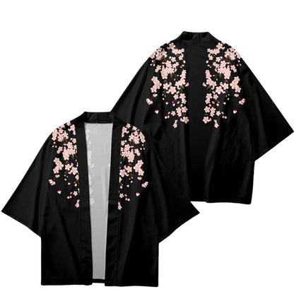 Haori Femme Chic En Imprimé Sakura Délicat, haori femme chic