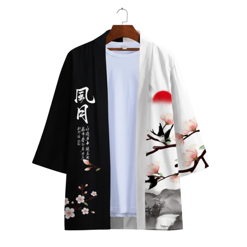 Haori Homme Japonais Traditionnel à Motifs Floraux, Haori Homme Japonais 