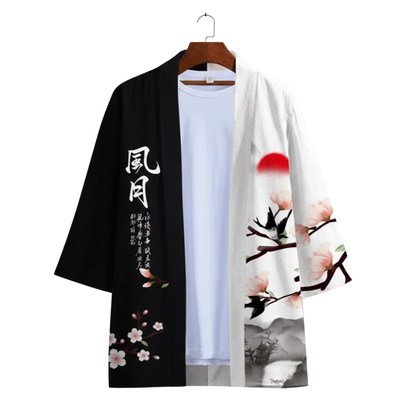 Haori Homme Japonais Traditionnel à Motifs Floraux, Haori Homme Japonais 