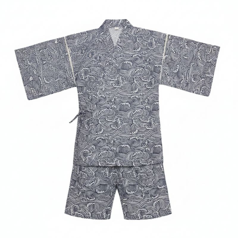 Jinbei Homme Avec Motif Vagues, Jinbei homme à motif