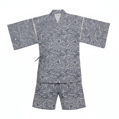 Jinbei Homme Avec Motif Vagues, Jinbei homme à motif