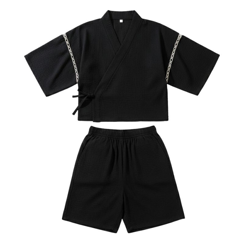 Jinbei Homme D’été Avec Coupe Ample Et Look Épuré, Jinbei Homme Noir