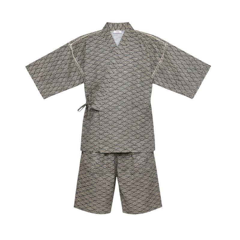 Jinbei Homme Japonais Avec Motif Seigaiha, Jinbei homme avec motif