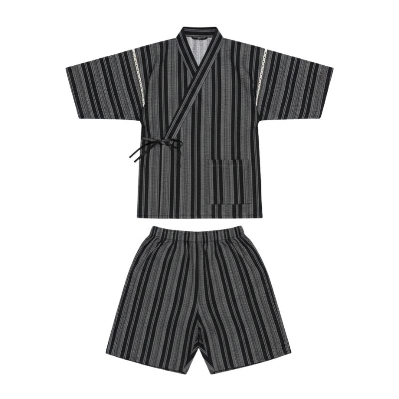 Jinbei Homme Japonais Rayé en Ensemble Kimono Et Short, Jinbei Homme Japonais Rayé 