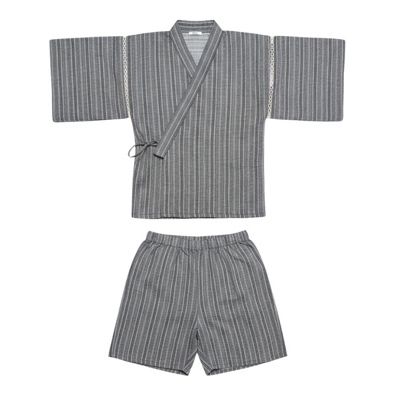 Jinbei Homme Japonais Rayé en Ensemble Veste Et Short, Jinbei homme rayé