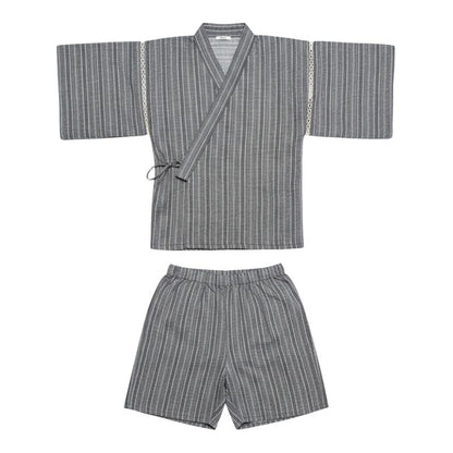 Jinbei Homme Japonais Rayé en Ensemble Veste Et Short, Jinbei homme rayé