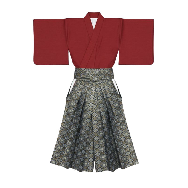 Kimono Japonais Classique En Ensemble Hakama, Kimono Japonais classique