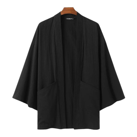 Kimono Japonais Contemporain En Veste Ouverte, Kimono Japonais Contemporain 