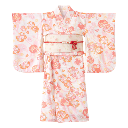 Kimono Traditionnel Style Festival Avec Fleurs Japonaises Colorées, Kimono Traditionnel 
