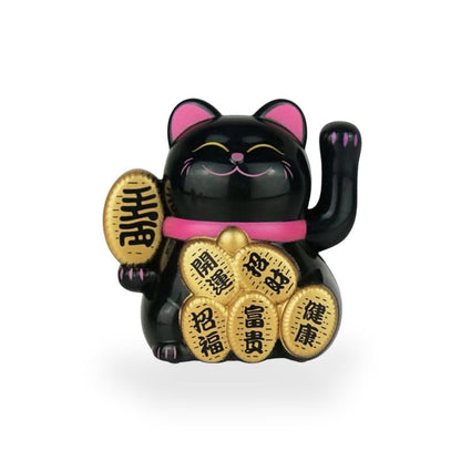 Maneki Neko Design Chat À Énergie Solaire, Maneki Neko Design Chat Noir