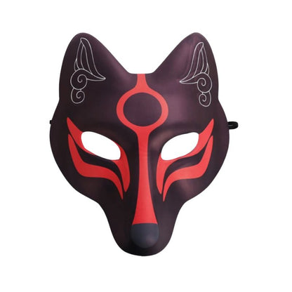 Masque Kitsune Cosplay Avec Forme Renard Allongée, masque kitsune japonais