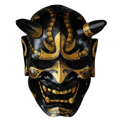 Masque Samouraï Japonais En Démon Sculptés, Masque Samouraï japonais