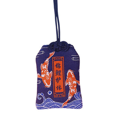 Omamori Japonais Bleu Esprit Koi, Omamori japonais
