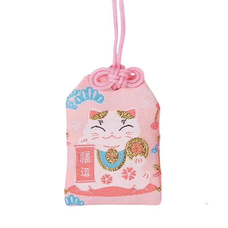 Omamori Japonais Maneki Neko Rose, Omamori Japonais rose