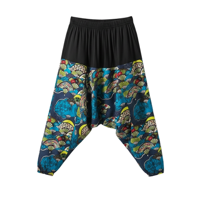 Pantalon Japonais Ample Homme À Motifs Traditionnels, pantalon japonais à motif