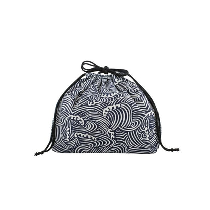 Sac Japonais Avec Motif Vagues Blanches, sac japonais avec motif