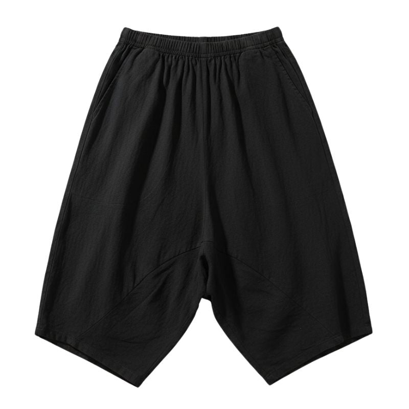 Short Japonais Mode Urbaine En Lin, Short Japonais