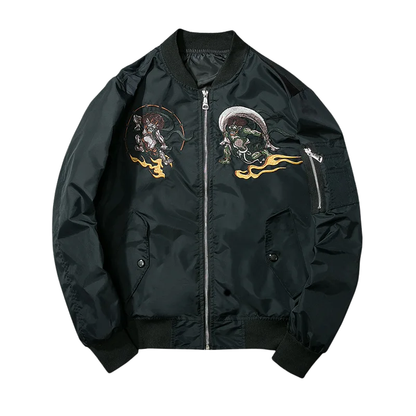Sukajan Homme Avec Broderie Guerrier Japonais, Sukajan Homme 