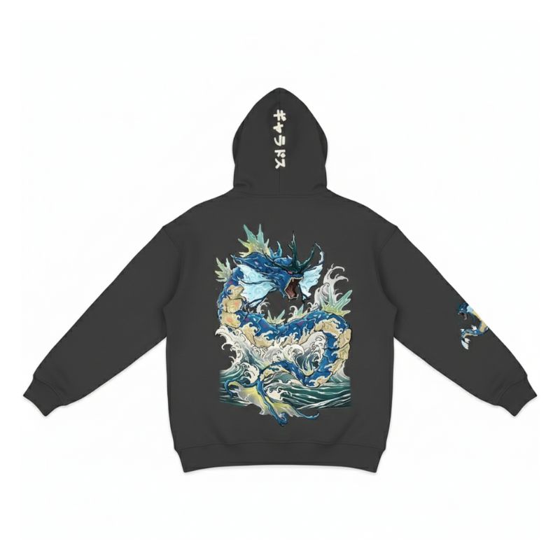 Sweat Japonais Avec Design Dragon Traditionnel, sweat japonais avec design dragon