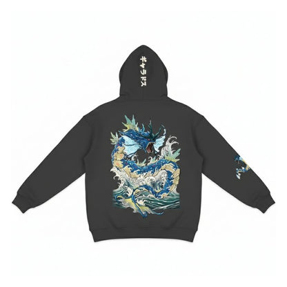 Sweat Japonais Avec Design Dragon Traditionnel, sweat japonais avec design dragon