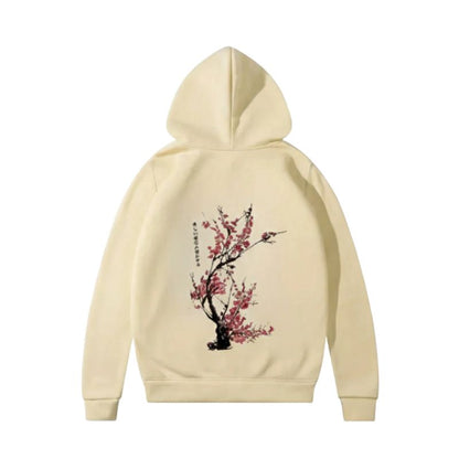 Sweat Japonais Avec Fleur Sakura, Sweat Japonais Noir 