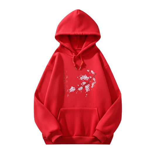 Sweat Japonais En Style Printanier, Sweat Japonais Rouge
