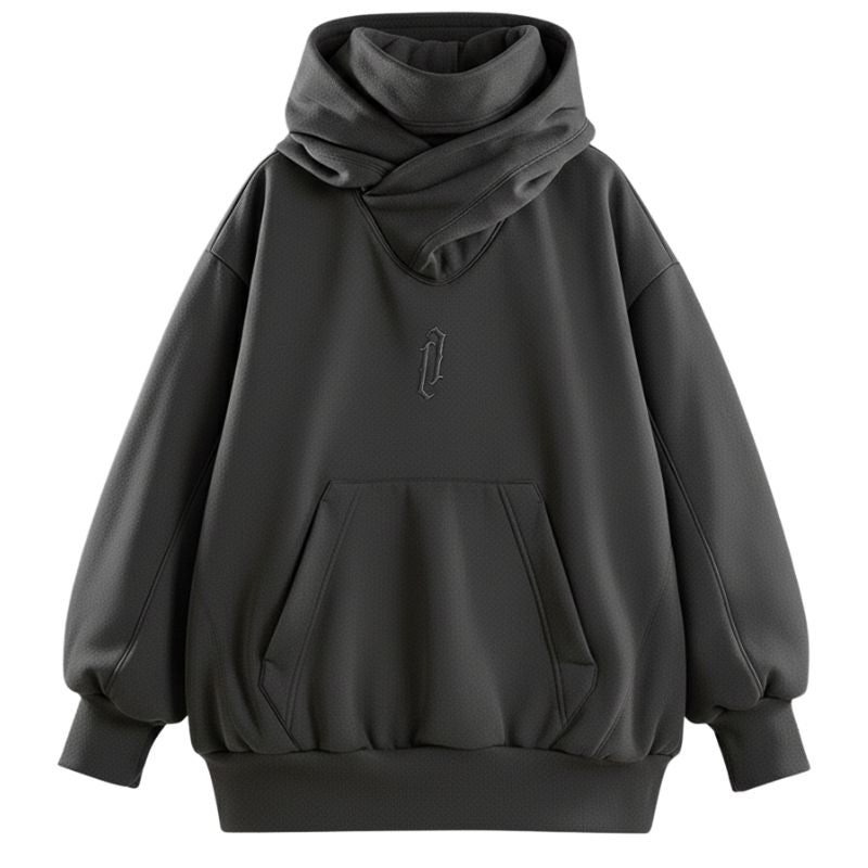 Sweat Japonais Oversize Avec Col Enveloppant, sweat japonais  avec col