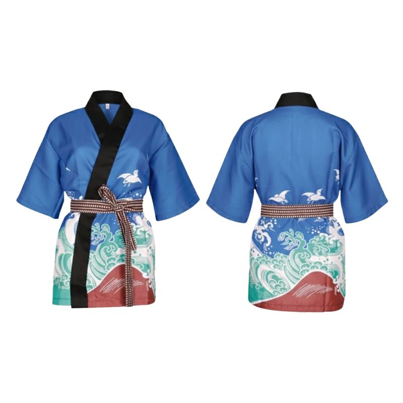 Tablier Japonais Motif Vagues, Tablier Japonais